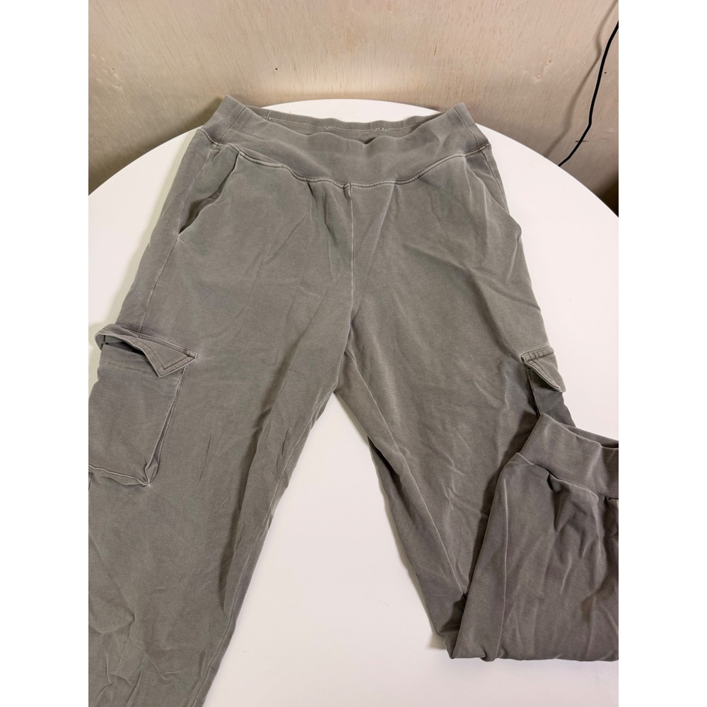 Alo Yoga Cargo Jogger Pants Women Small Gray Excellent Washed Utility Sweatpants